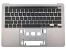 KB Topcase - Grade A Space Gray US Keyboard Top Case Palm Rest with Touch Bar for Apple Macbook Pro 13" A2289 2020 Retina 