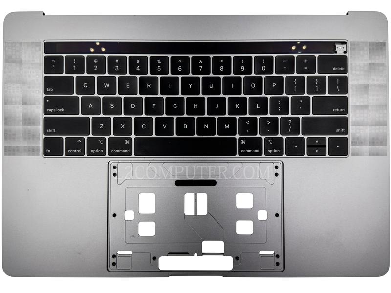 Grade A Space Gray US Keyboard Top Case Palm Rest with Touch Bar for Apple Macbook Pro 15" A1990 2018 2019 Retina 