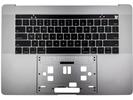 KB Topcase - Grade A Space Gray US Keyboard Top Case Palm Rest with Touch Bar for Apple Macbook Pro 15" A1990 2018 2019 Retina 