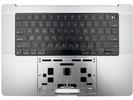 KB Topcase - Grade A Space Gray US Keyboard Top Case Palm Rest with Battery A2527 for Apple Macbook Pro 16" A2485 2021