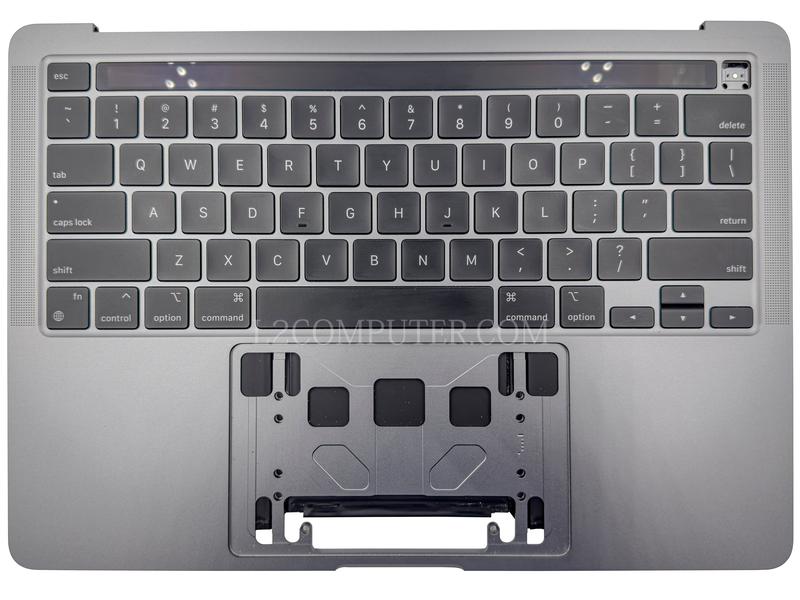 Grade A Space Gray US Keyboard Top Case Palm Rest with Touch Bar Battery A2171 for Apple Macbook Pro 13" A2338 M1 2020