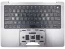 Grade B Space Gray US Keyboard Top Case Palm Rest with Battery A2519 for Apple Macbook Pro 14" A2442 2021