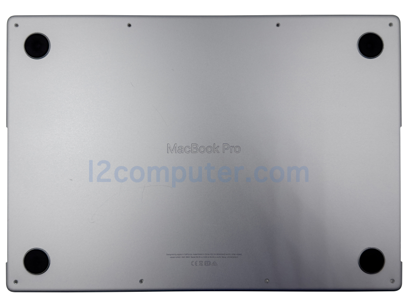 Grade B Space Gray Lower Bottom Case Cover 613-20836-A for Apple Macbook Pro 14" A2442 M1 Pro/Max 2021